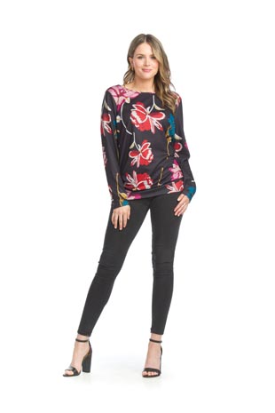 ST-15226 - Floral Oversized Sweatshirt - Colors: As Shown - Available Sizes:XS-XXL - Catalog Page:8 