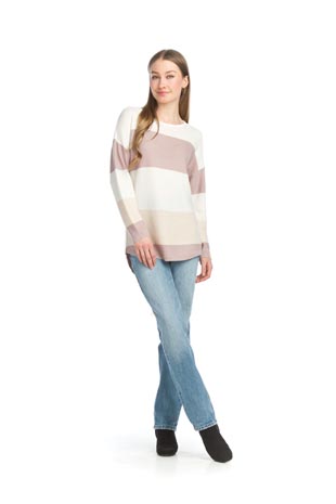 ST-15251 - Lightweight Striped Sweater  - Colors: As Shown - Available Sizes:XS-XXL - Catalog Page:4 