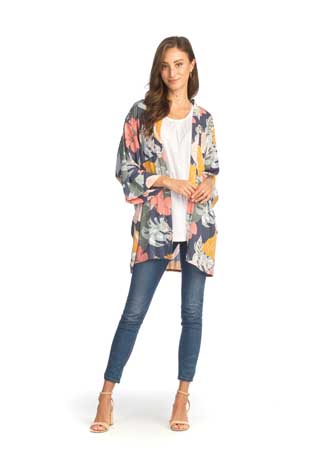 PT-14130 - FLORAL COVERUP - Colors: AS SHOWN - Available Sizes:XS-XXL - Catalog Page:71 